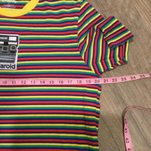 Polaroid Rainbow striped T-shirt adult Large - Picture 4 of 5